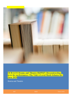OCR GCE Drama and Theatre H459/47:Deconstructing  texts for performance: The Visit A Level Mark Sch