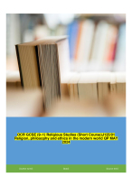 OCR GCSE (9–1) Religious Studies (Short Course)J125/01 Religion, philosophy and ethics in the moder