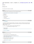 BIOL 133 Exam 1 (Chapter 1-6) | Score 100/100 | Walden University