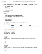 PHIL 240 Quiz: Philosophical Evidences of the Christian Faith | Score 24/25 | Liberty University