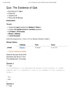 PHIL 240 Quiz: The Existence of God | Score 23/25 | Liberty University