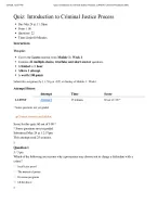 JURI 575 Quiz: Introduction to Criminal Justice Process | Score 60/100* | Liberty University