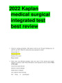 2022 Kaplan medical surgical integrated test best review