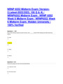 NRNP 6552 Midterm Exam (Version-2,Latest-2022/2023, 100 Q & A) / NRNP6552 Midterm Exam / NRNP 6552 Week 6 Midterm Exam / NRNP6552 Week 6 Midterm Exam: Walden University | 100% Verified