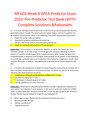 NR 603 Week 4 APEA Predictor Exam 2022–Pre-Predictor Test Bank (WITH Complete Solutions &Rationales