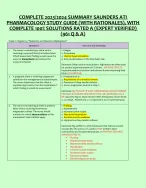 COMPLETE 2023/2024 SUMMARY SAUNDERS ATI PHARMACOLOGY STUDY GUIDE (WITH ...