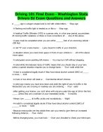 Driving 101 Final Exam - Washington State Drivers Ed Exam Questions and ...