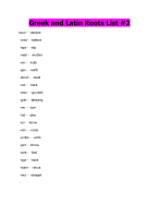 Greek and Latin Roots List #2