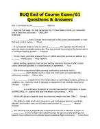 BUQ End of Course Exam/61 Questions and Answers - DocMerit