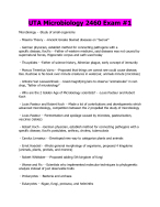 UTA Microbiology 2460 Exam #1