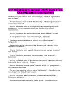 UTA Microbiology (Summer 2019) Exam 2 (Ch. 4,5,6)/Questions with Solutions