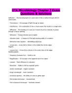 UTA Microbiology Chapter 2 Exam Questions & Solutions