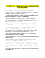 KY PROPERTY & CASUALTY EXAM|99 QUESTIONS AND ANSWERS