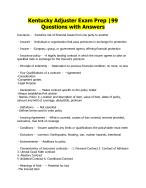 Kentucky Adjuster Exam Prep |99 Questions with Answers