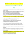 ATI Maternal Newborn Proctored Exam (Detail Solutions and Resource for the test)
