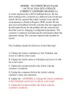 DEBBIE - KCS PRINCIPLES Exam Questions and Answers 2025 - DocMerit