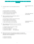RIMS-CRMP ACTUAL EXAM QUESTIONS AND VERIFIED ANSWERS