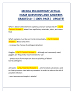 MEDCA PHLEBOTOMY ACTUAL EXAM QUESTIONS AND ANSWERS