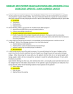 BARKLEY PNP DRT EXAM QUESTIONS AND ANSWERS |FALL  2026/2027 UPDATE | 100% CORRECT
