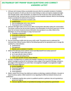 Barkley Diagnostic Readiness Test (DRT) Psychiatric-Mental Health Nurse Practitioner Practice Exam Questions and Answers