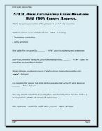 STCW Basic Firefighting Exam Questions With 100% Correct Answers.