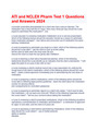 ATI and NCLEX Pharm Test 1 Questions and Answers 2024