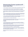 Pharmacology Practice questions-ATI Exam Guide 2024