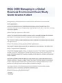 WGU D080 Managing in a Global Business Environment Exam Study Guide Graded A 2024