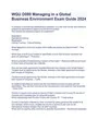WGU D080 Managing in a Global Business Environment Exam Guide 2024