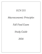 ASU) ECN 211 Macroeconomic Principles Fall Final Exam Study Guide 2024.
