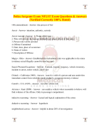 Police Sergeant Exam NFLST Exam Questions & Answers (Verified Correctly 100% Rated)