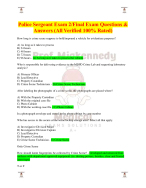 Police Sergeant Exam 2/Final Exam Questions & Answers (All Verified 100% Rated)
