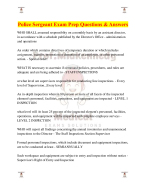 Police Sergeant Exam Prep Questions & Answers