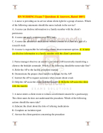 RN NURSING Exam 7 Questions & Answers, Rated 100%