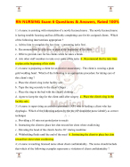 RN NURSING Exam 6 Questions & Answers, Rated 100%