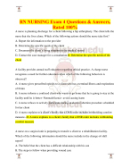 RN NURSING Exam 4 Questions & Answers, Rated 100%