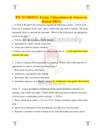 RN NURSING Exam 3 Questions & Answers, Rated 100%