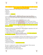 RN NURSING FINAL Exam Test Bank Questions & with Answers (From Real Exam), Rated 100%
