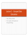 How to calculate and Solve Grouped Data