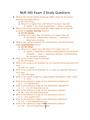 NUR 265 Exam 3 Study Questions
