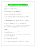 Antimicrobial Agents Exam Review 2025 A+ Grade, Antimicrobial Chapter 20: Medications Questions & Answers, ANTIMICRO