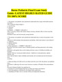 Burns Pediatric Final Exam Study Guide- LATEST HIGHLY RATED GUIDE TO 100% SCORE