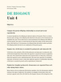 BIO 101 - Unit 4 Study Guide - Mitosis, Meiosis, Genetics & More - DocMerit