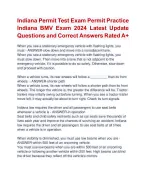 Indiana Permit Test Exam Permit Practice Indiana BMV Exam 2024 Latest ...