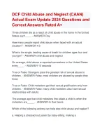 DCF Child Abuse and Neglect (CAAN) Actual Exam Update 2024 Questions ...