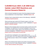 CJE2600 Exam 2024 | CJE 2600 Exam  Update Latest 2024 Questions and  Correct Answers Rated A+