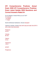 ATI Comprehensive Predictor Actual Exam 2026 ATI Comprehensive Predictor  Exam Latest Update 2026 Q
