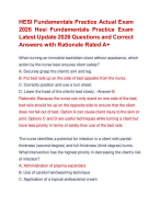 HESI Fundamentals Practice Actual Exam  2026 Hesi Fundamentals Practice Exam Latest Update 2026 Que