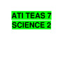ATI TEAS 7 SCIENCE 2 (NEW 2023)