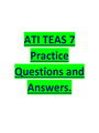 ATI TEAS 7 Practice Questions and Answers V 2 (New 2023)